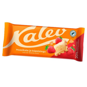 KALEV Mansikkamakuinen valkosuklaa 100g