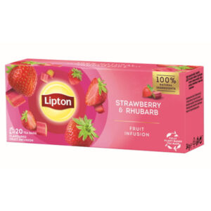 LIPTON Hedelmätee Mansikka-raparperi 20x1,6g 32g