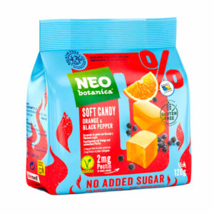 NEObotanica Pehmeät karkit, appelsiini ja mustapippuri, ei lisättyä sokeria 125g